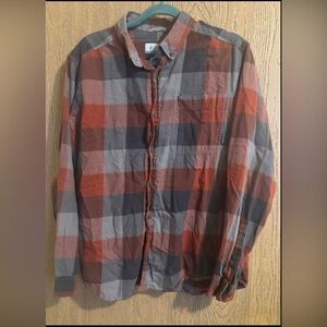 Men’s Columbia Plaid Flannel Button Up Shirt Men’s Medium